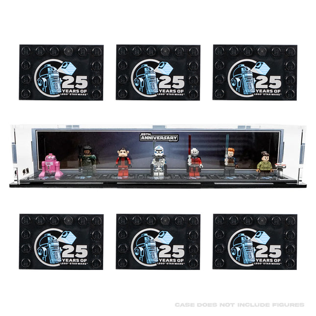 25th Anniversary Display Case (M&R x BrickShell) + 6 25th Anniversary Tile Bundle