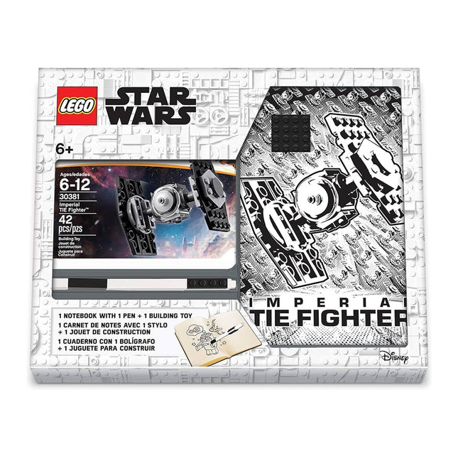 LEGO Star Wars Tie Fighter Creativity Set with Journal, Lego Tie Fighter Building Toy, and Gel Pens