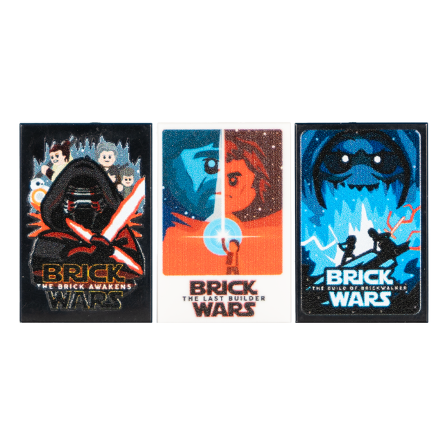 Sequel Trilogy Brick Wars Movie Posters - Custom Tiles